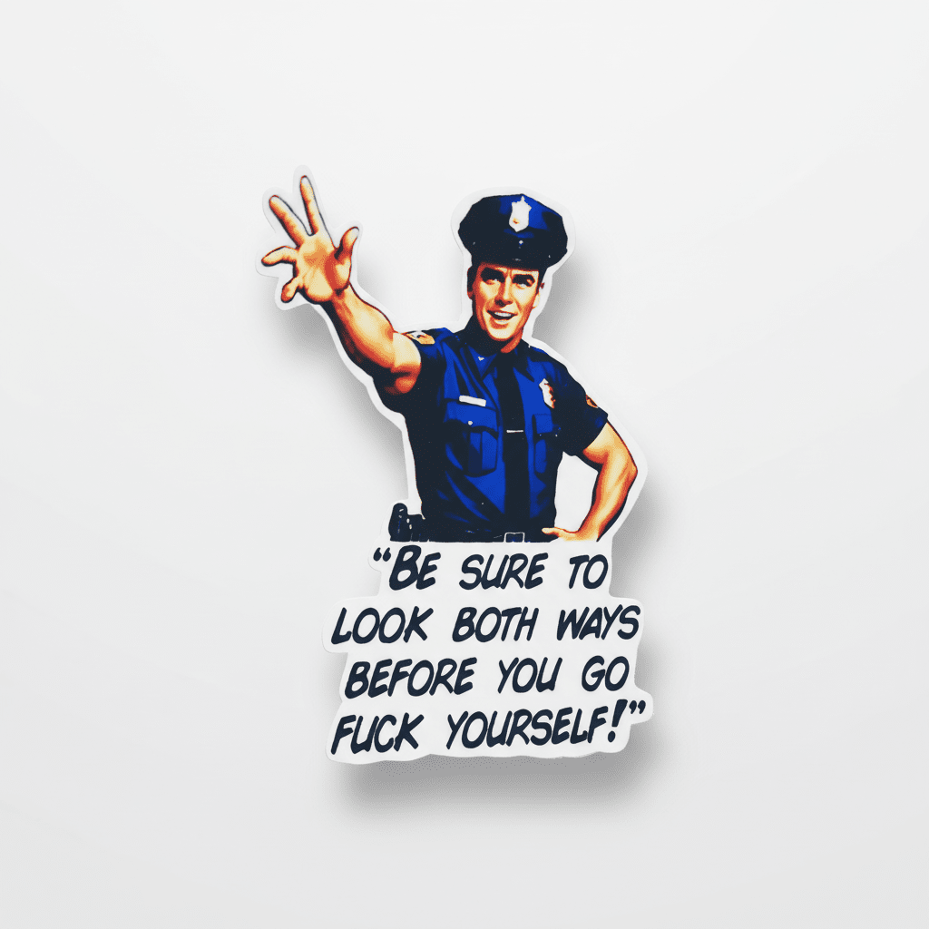 Funny Rude Vinyl Sticker: Sarcastic Adult Humor Decal (4x3) - Hempin Mayhem