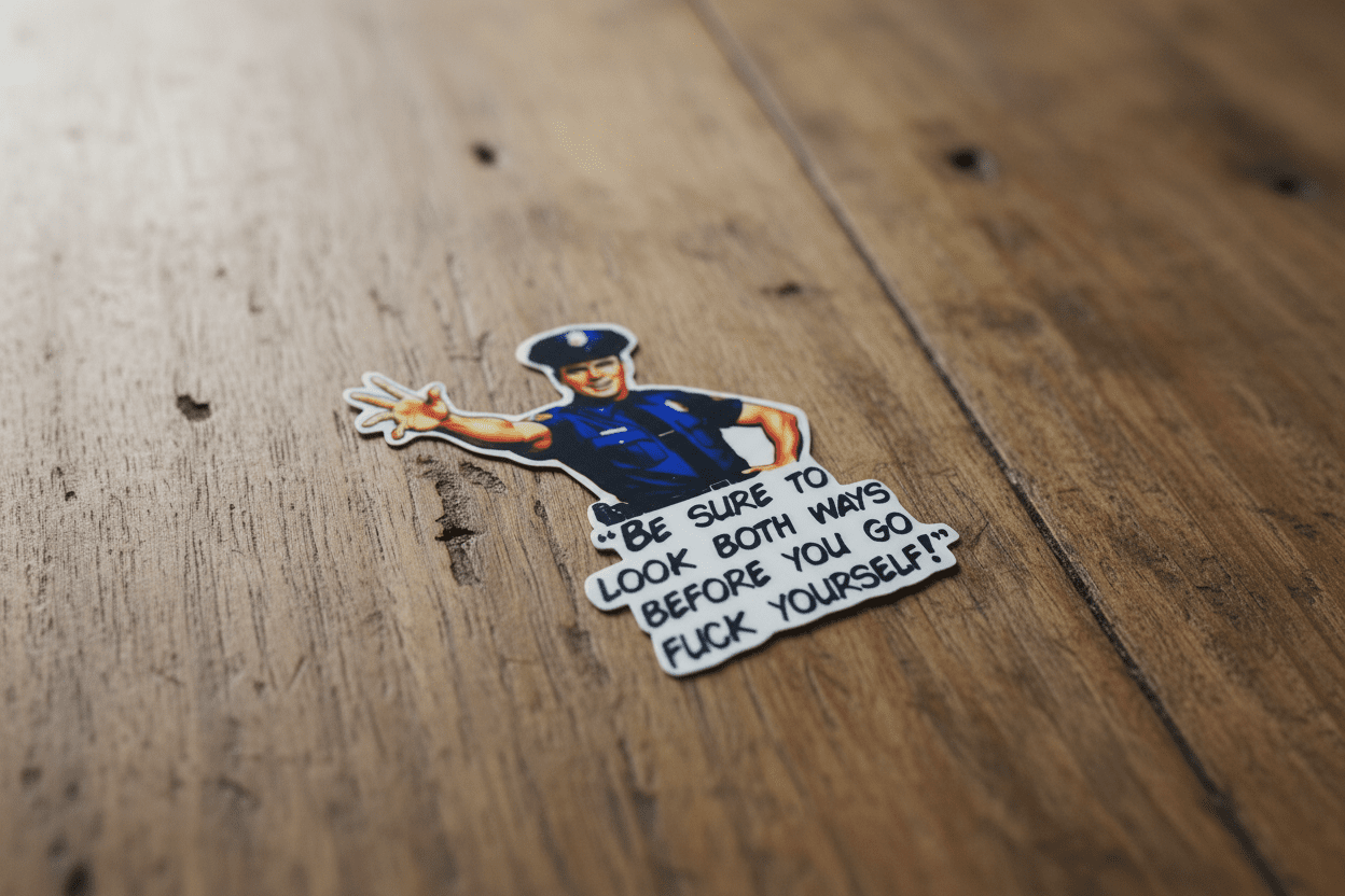 Funny Rude Vinyl Sticker: Sarcastic Adult Humor Decal (4x3) - Hempin Mayhem