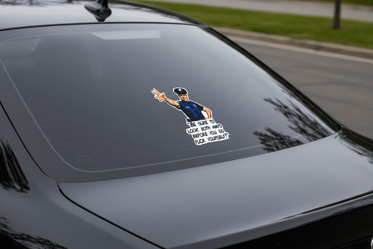 Funny Rude Vinyl Sticker: Sarcastic Adult Humor Decal (4x3) - Hempin Mayhem