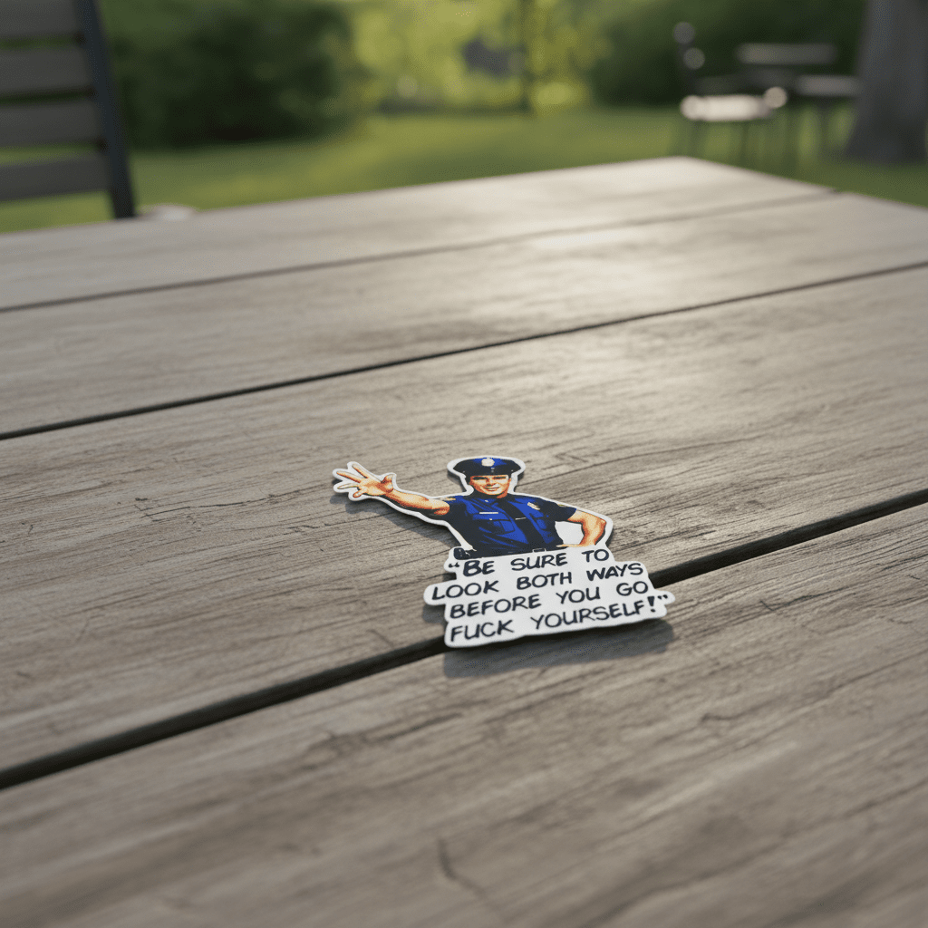 Funny Rude Vinyl Sticker: Sarcastic Adult Humor Decal (4x3) - Hempin Mayhem