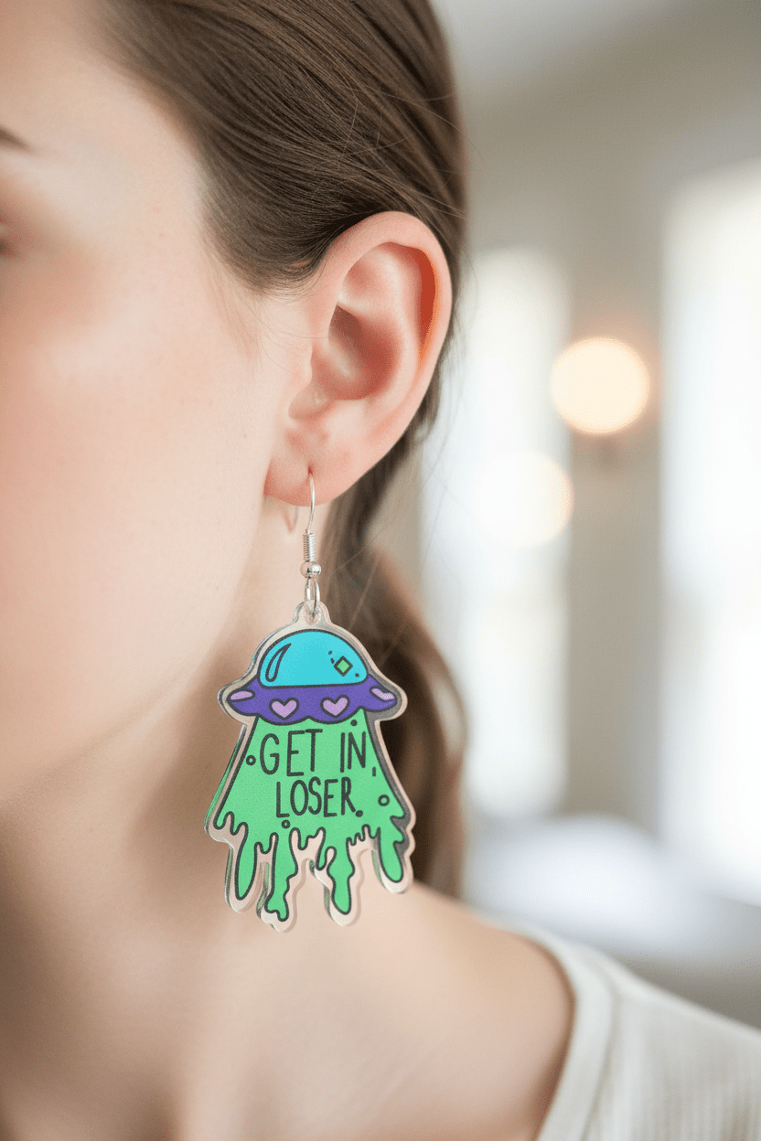 Get in Loser UFO Earrings – Purple AF & Out of This World - Hempin Mayhem