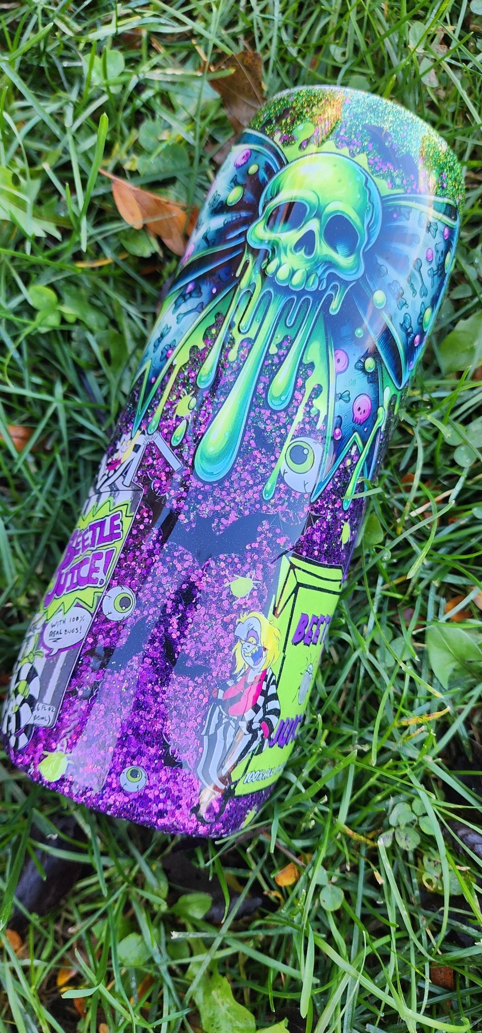 Green & Purple Stainless Steel Epoxy Cup with Bow - Hempin Mayhem