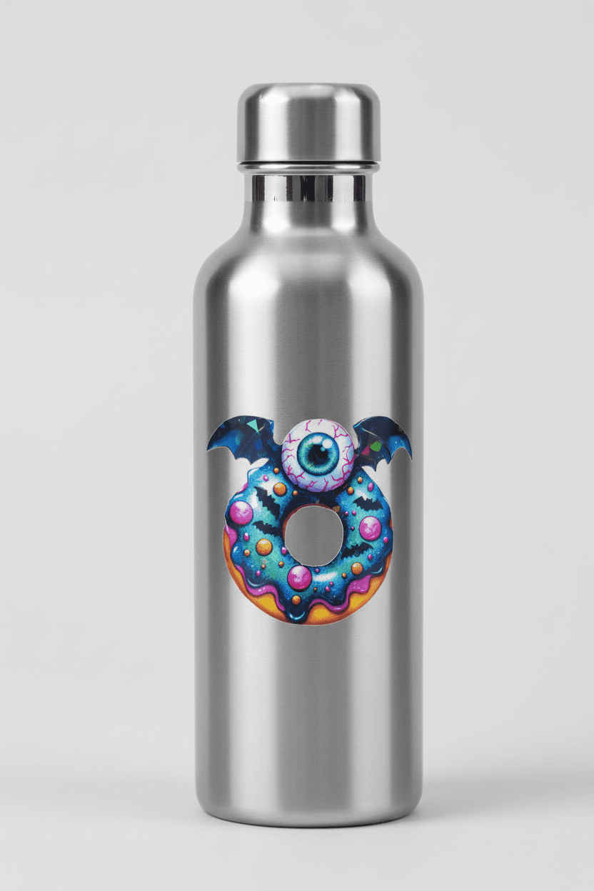 Halloween Donut Sticker: Spooky Creepy Food Decal, Waterproof Vinyl - Hempin Mayhem