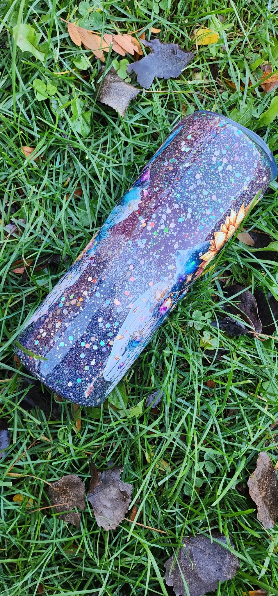 Handmade Dream Catcher Tumbler: Boho Glitter Stainless Steel Travel Mug - Hempin Mayhem