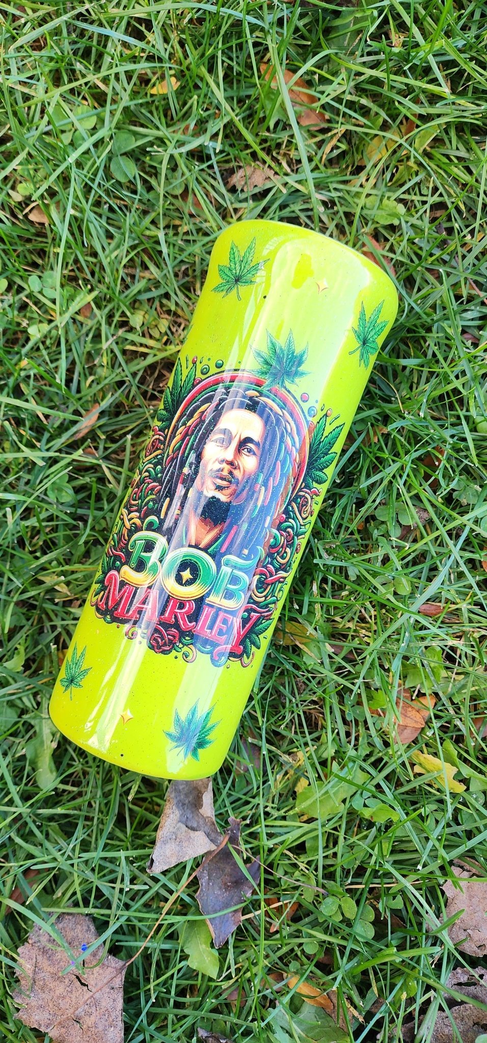 Handmade Tumbler: Reggae Rasta Stainless Steel Travel Mug - Hempin Mayhem