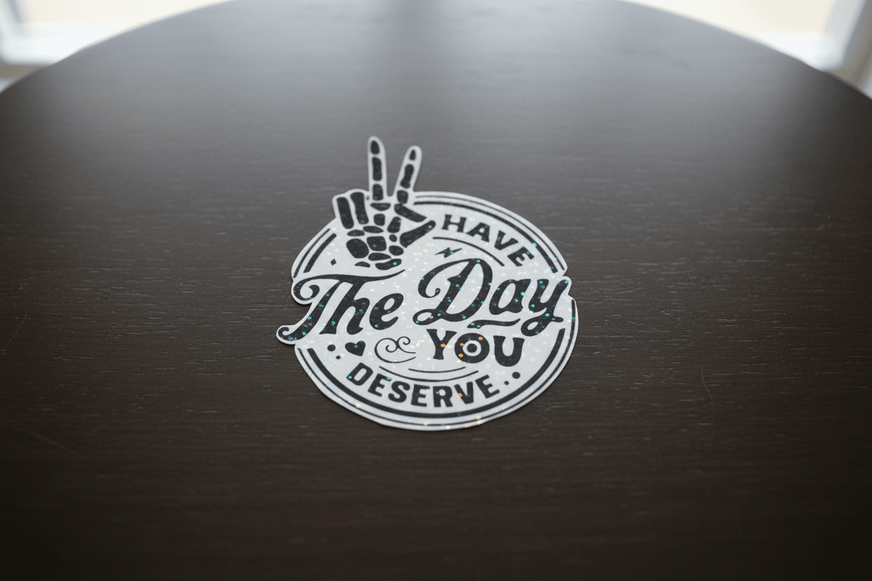 Have the Day You Deserve Sticker: Sarcastic Vinyl Decal - Hempin Mayhem