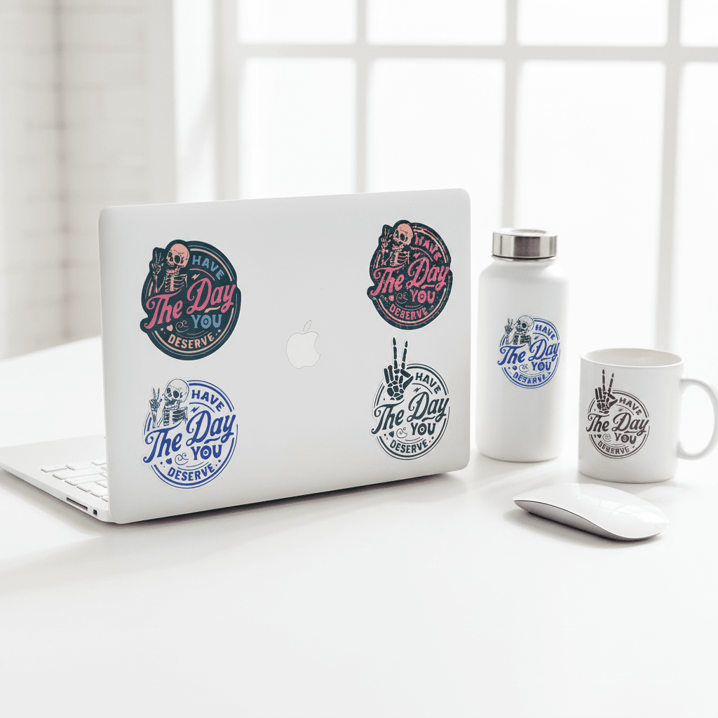 Have the Day You Deserve Sticker: Sarcastic Vinyl Decal - Hempin Mayhem