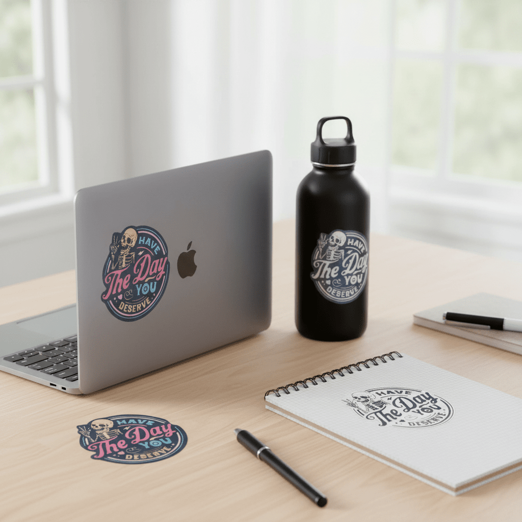 Have the Day You Deserve Sticker: Sarcastic Vinyl Decal - Hempin Mayhem