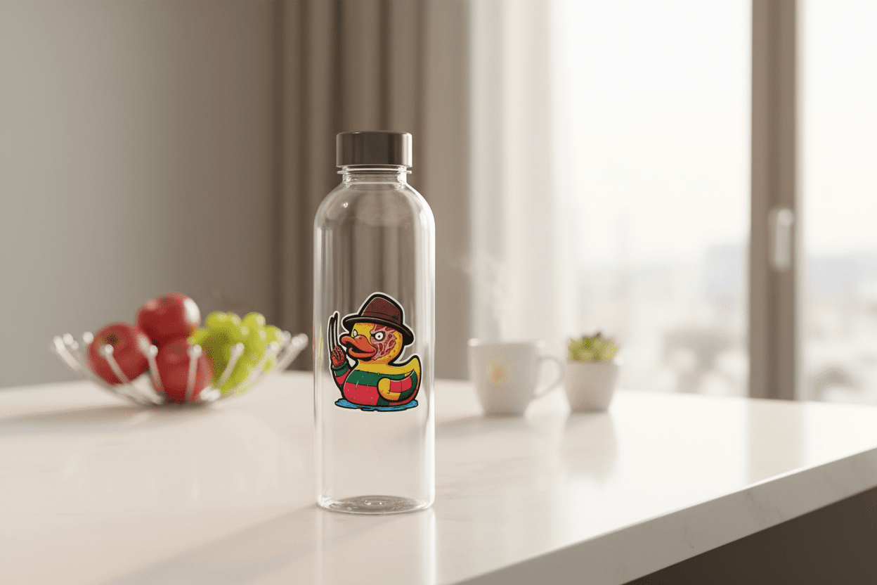 Horror - Themed Rubber Ducky Vinyl Sticker – Creepy Cute 3x3 Waterproof Decal for Laptops, Water Bottles & Horror Lovers - Hempin Mayhem