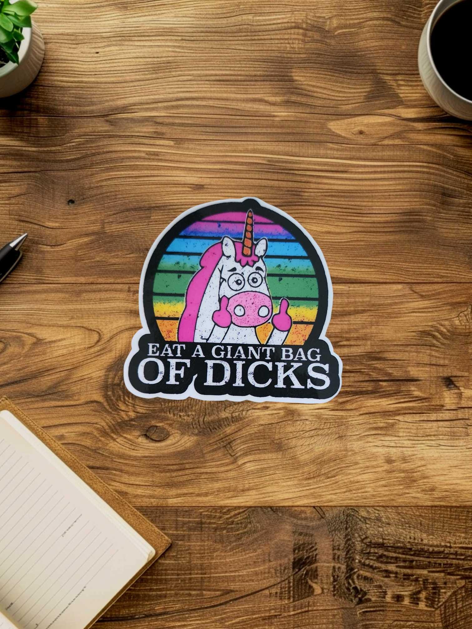 Funny Unicorn Sarcastic Sticker: Adult Humor, Waterproof Vinyl Decal