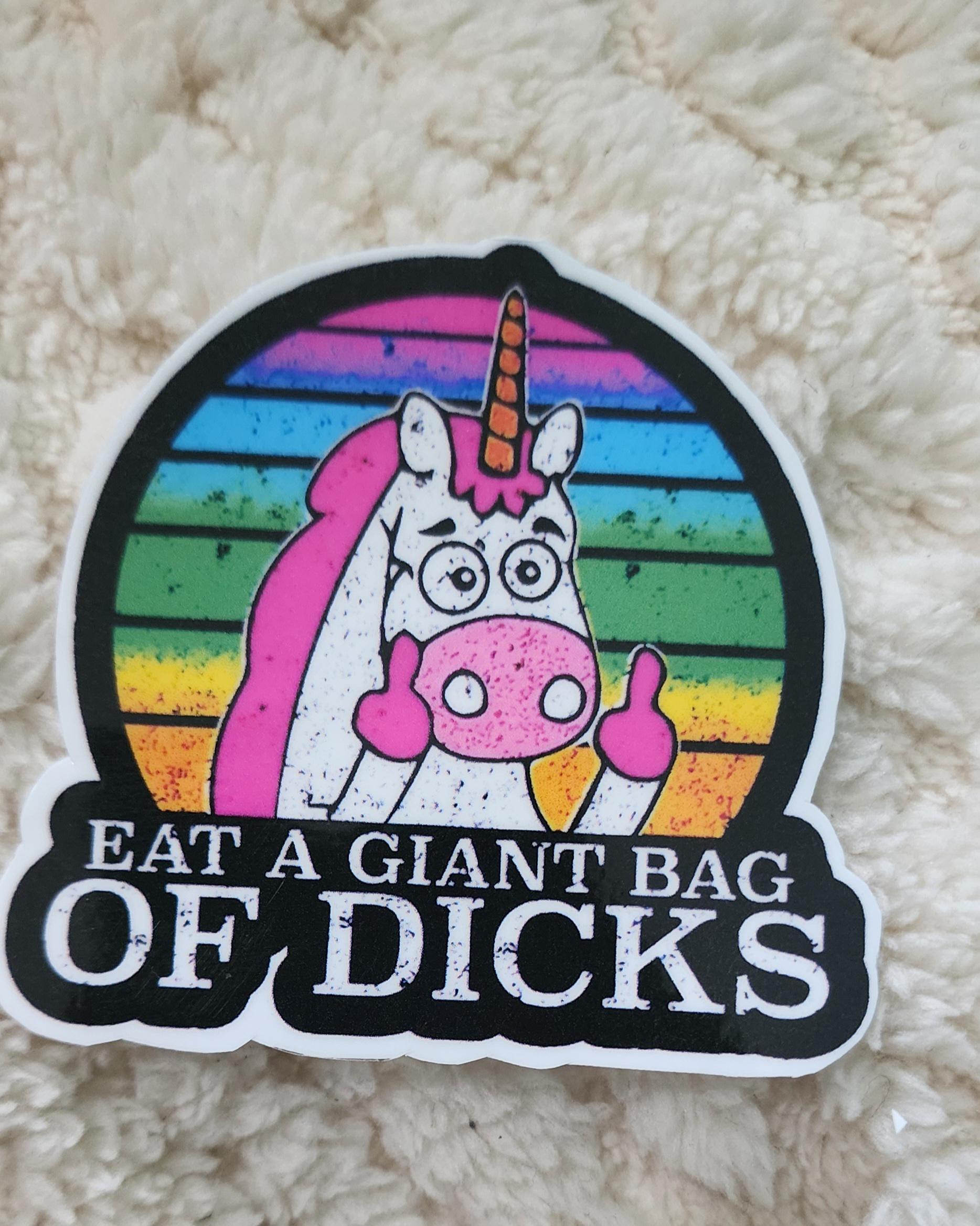 Funny Unicorn Sarcastic Sticker: Adult Humor, Waterproof Vinyl Decal