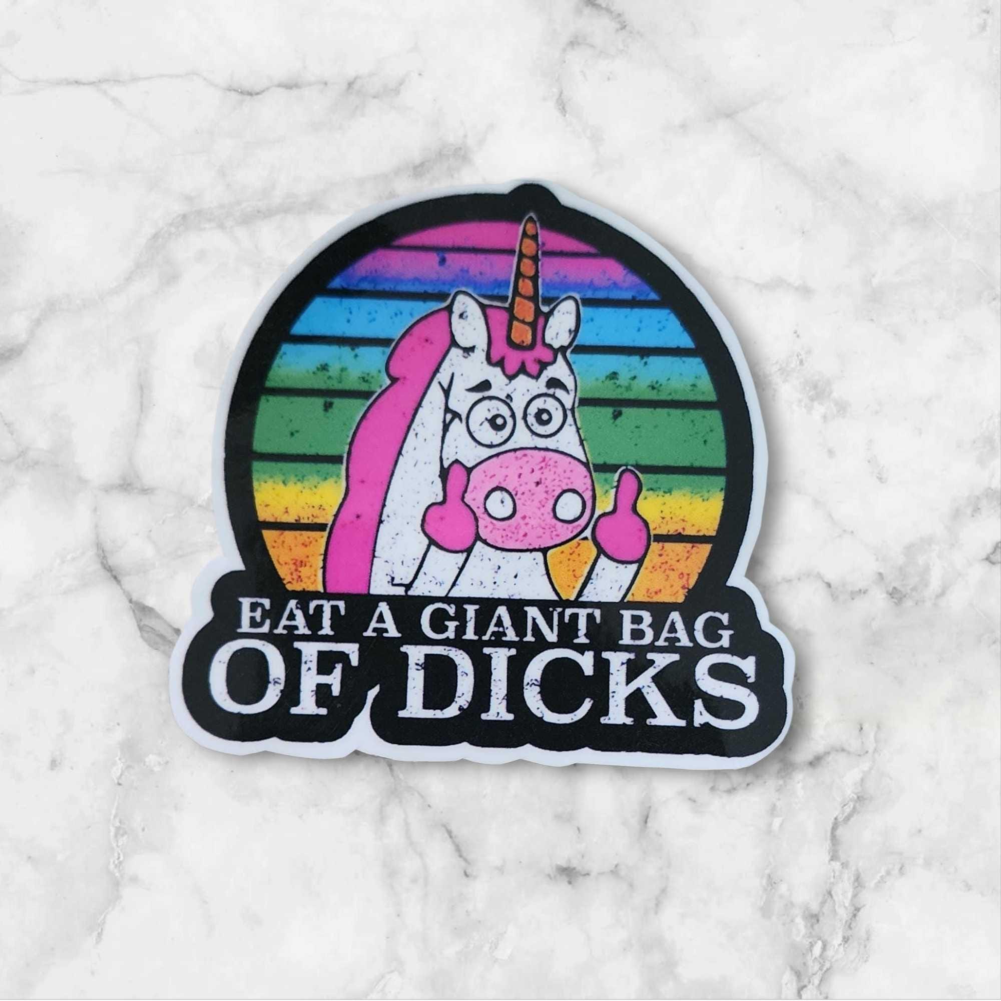 Funny Unicorn Sarcastic Sticker: Adult Humor, Waterproof Vinyl Decal