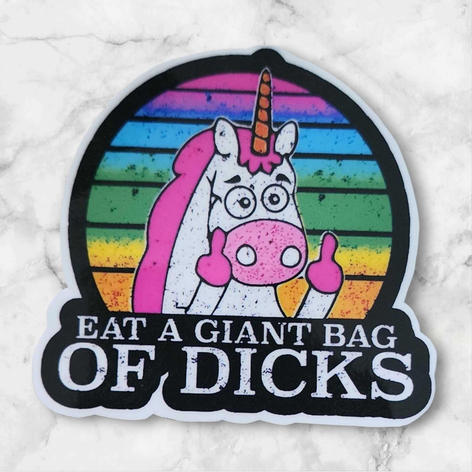 Funny Unicorn Sarcastic Sticker: Adult Humor, Waterproof Vinyl Decal