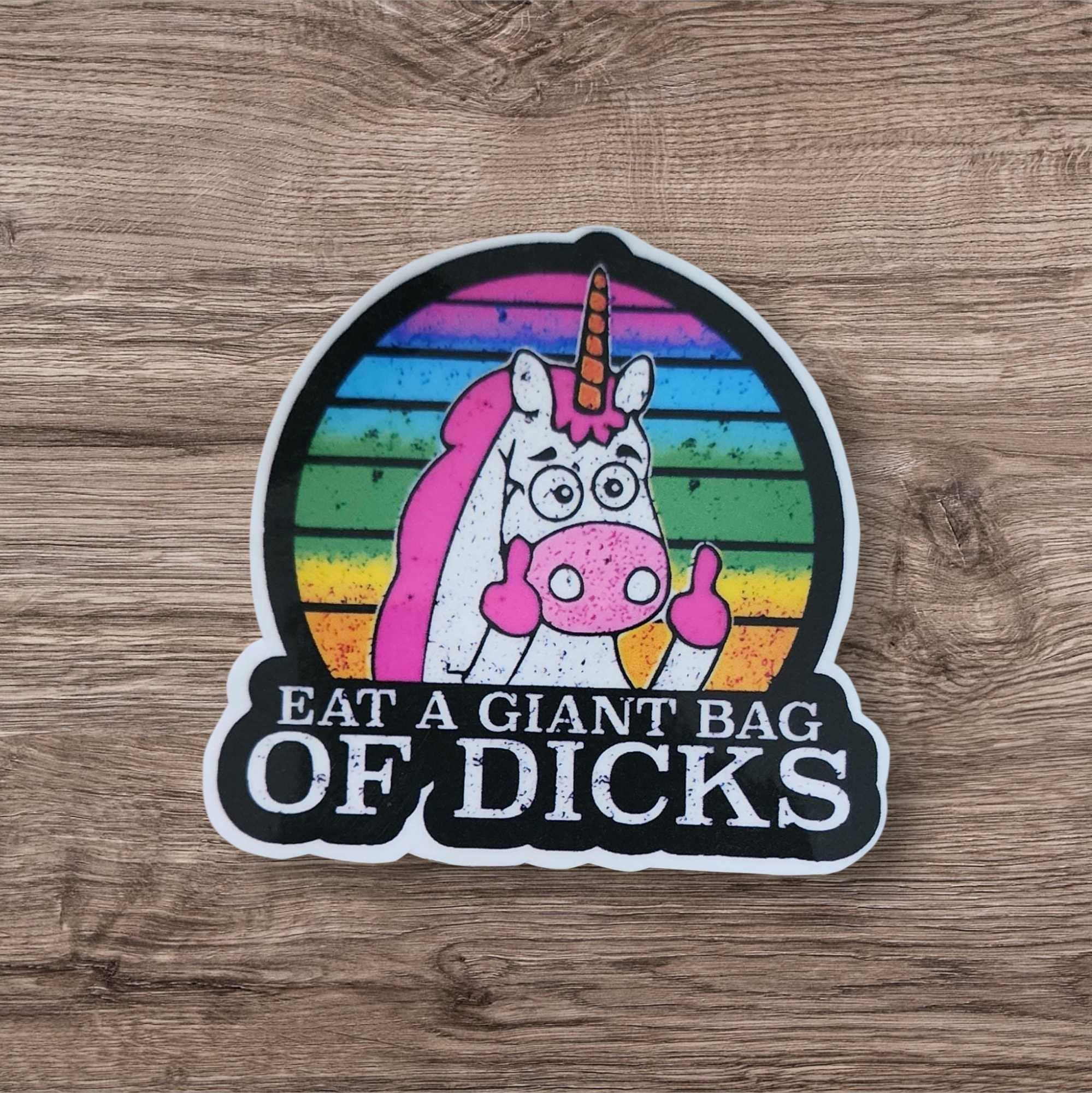 Funny Unicorn Sarcastic Sticker: Adult Humor, Waterproof Vinyl Decal