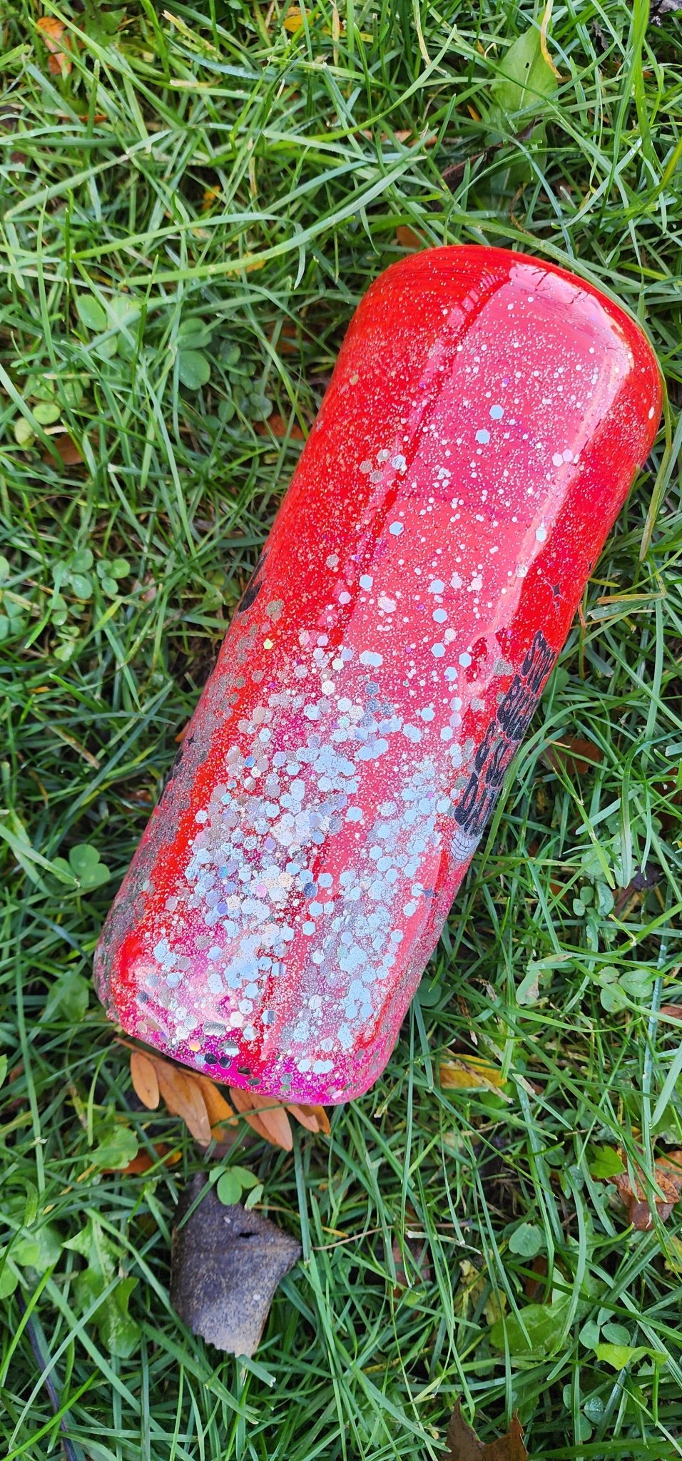It's a Beautiful Day for You to Go F*ck Off | Slash Their Damn Tires | 20oz Pink Epoxy Tumbler | Handmade Glitter Cup - Hempin Mayhem