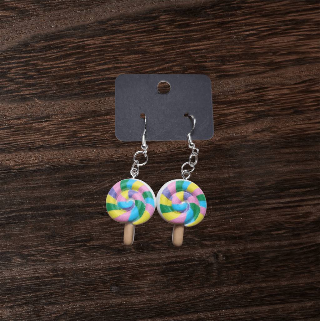 Lollipop Dangle Earrings | Sweet & Sassy Candy Jewelry | Fun Handmade Statement - Hempin Mayhem