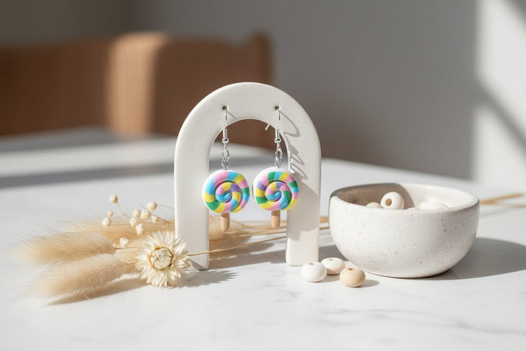 Lollipop Dangle Earrings | Sweet & Sassy Candy Jewelry | Fun Handmade Statement - Hempin Mayhem
