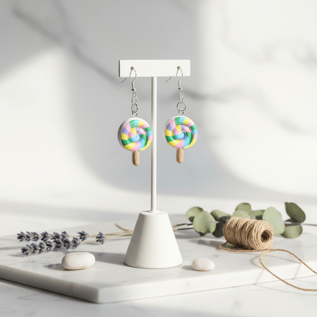 Lollipop Dangle Earrings | Sweet & Sassy Candy Jewelry | Fun Handmade Statement - Hempin Mayhem