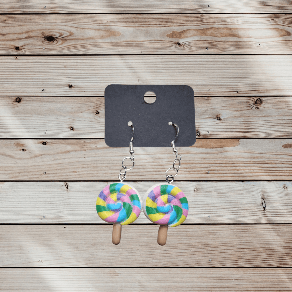 Lollipop Dangle Earrings | Sweet & Sassy Candy Jewelry | Fun Handmade Statement - Hempin Mayhem