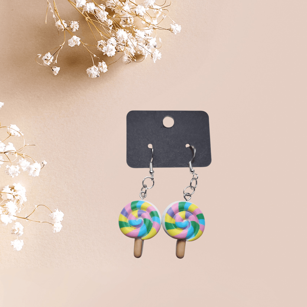 Lollipop Dangle Earrings | Sweet & Sassy Candy Jewelry | Fun Handmade Statement - Hempin Mayhem