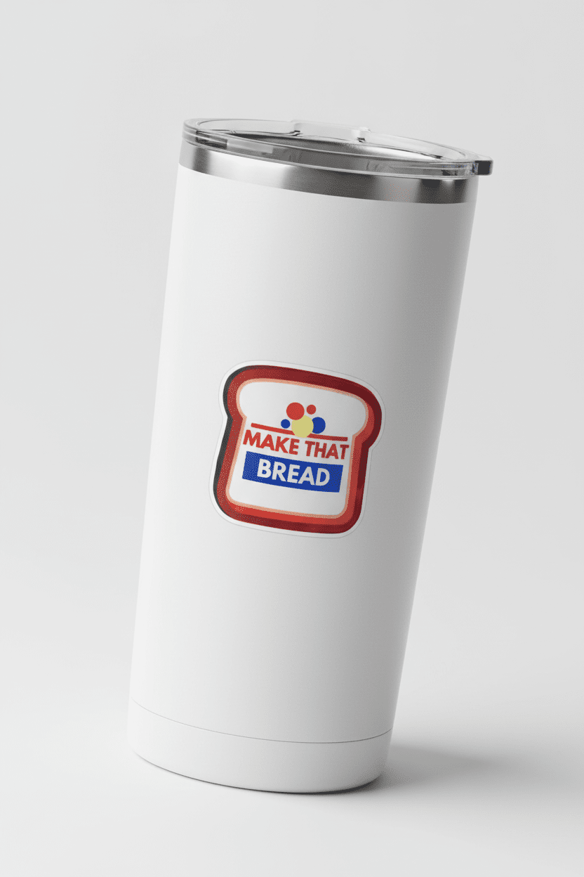 Make That Bread Sticker: Funny Food Pun, Motivational Vinyl Decal - Hempin Mayhem