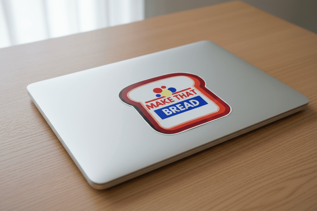 Make That Bread Sticker: Funny Food Pun, Motivational Vinyl Decal - Hempin Mayhem