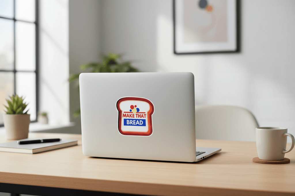 Make That Bread Sticker: Funny Food Pun, Motivational Vinyl Decal - Hempin Mayhem