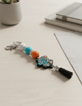 Mama's Boy Beaded Keychain With Tassel - Hempin Mayhem