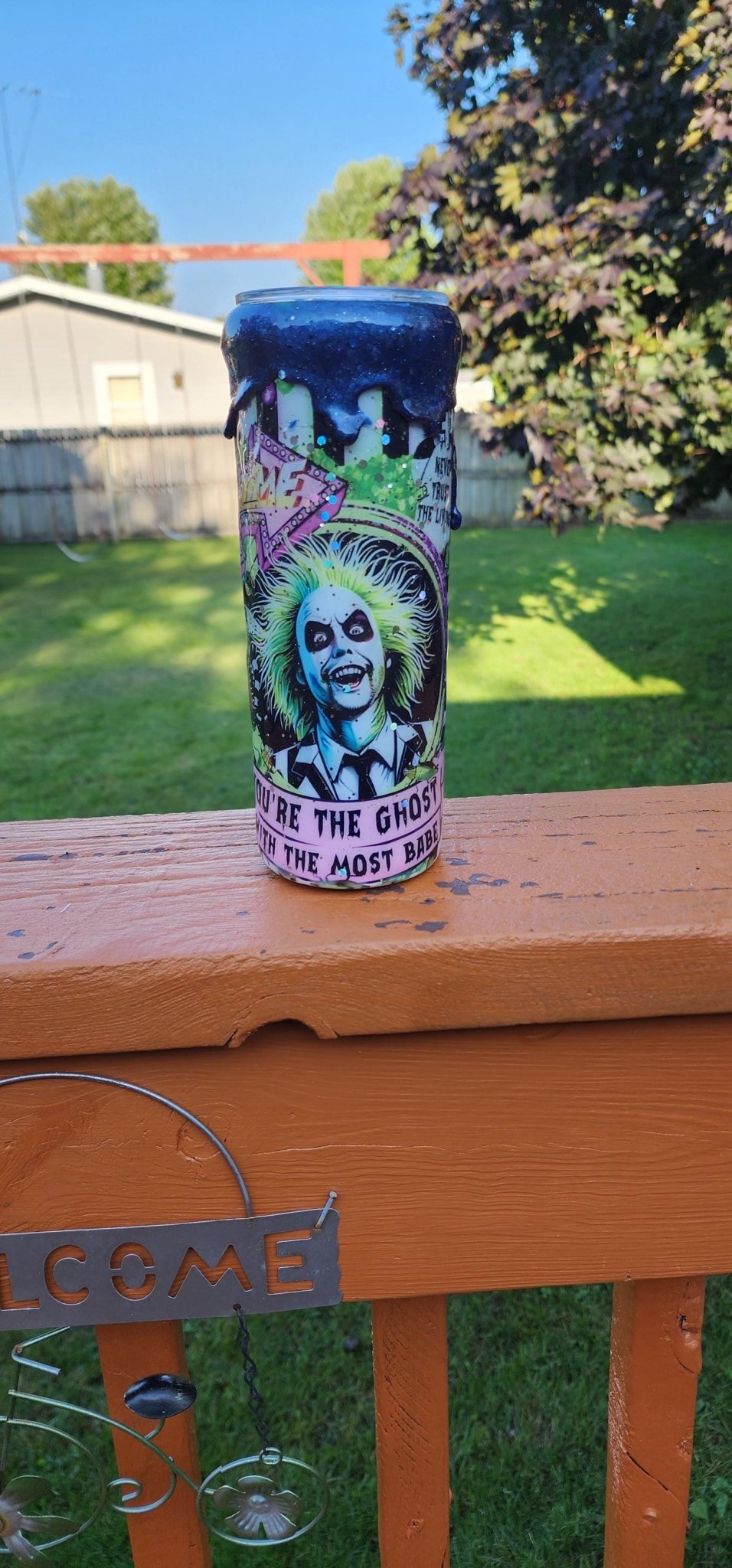 Never Trust the Living Tumbler: 20oz Stainless Steel Halloween Drinkware - Hempin Mayhem