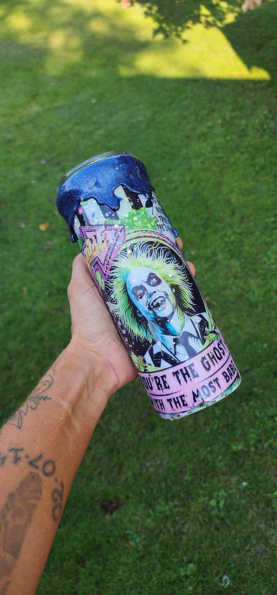 Never Trust the Living Tumbler: 20oz Stainless Steel Halloween Drinkware - Hempin Mayhem