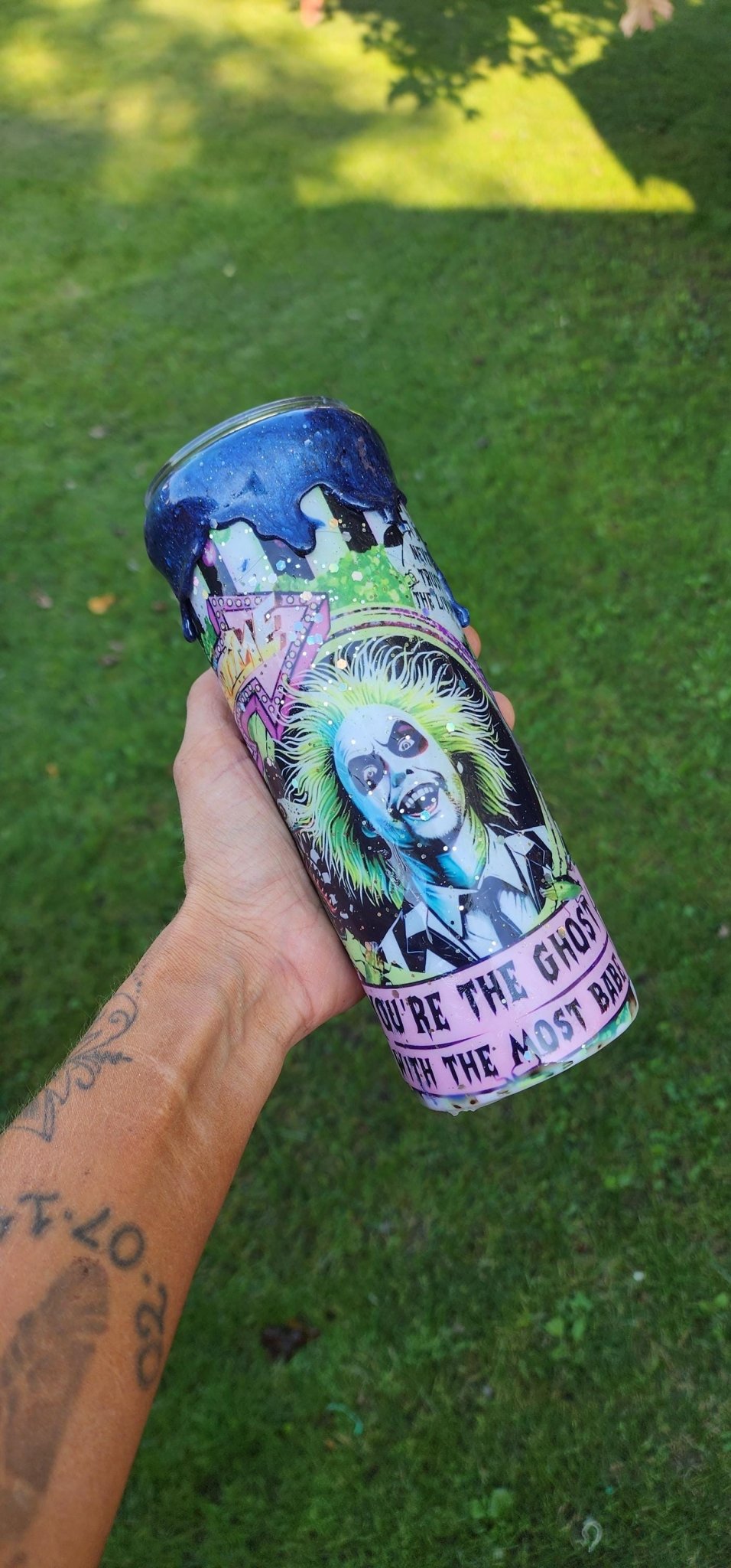 Never Trust the Living Tumbler: 20oz Stainless Steel Halloween Drinkware - Hempin Mayhem