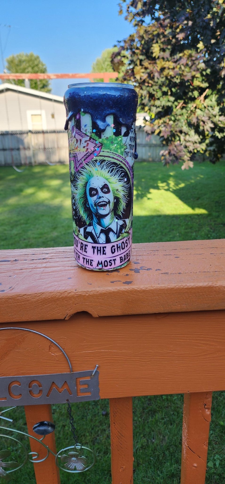 Never Trust the Living Tumbler: 20oz Stainless Steel Halloween Drinkware - Hempin Mayhem