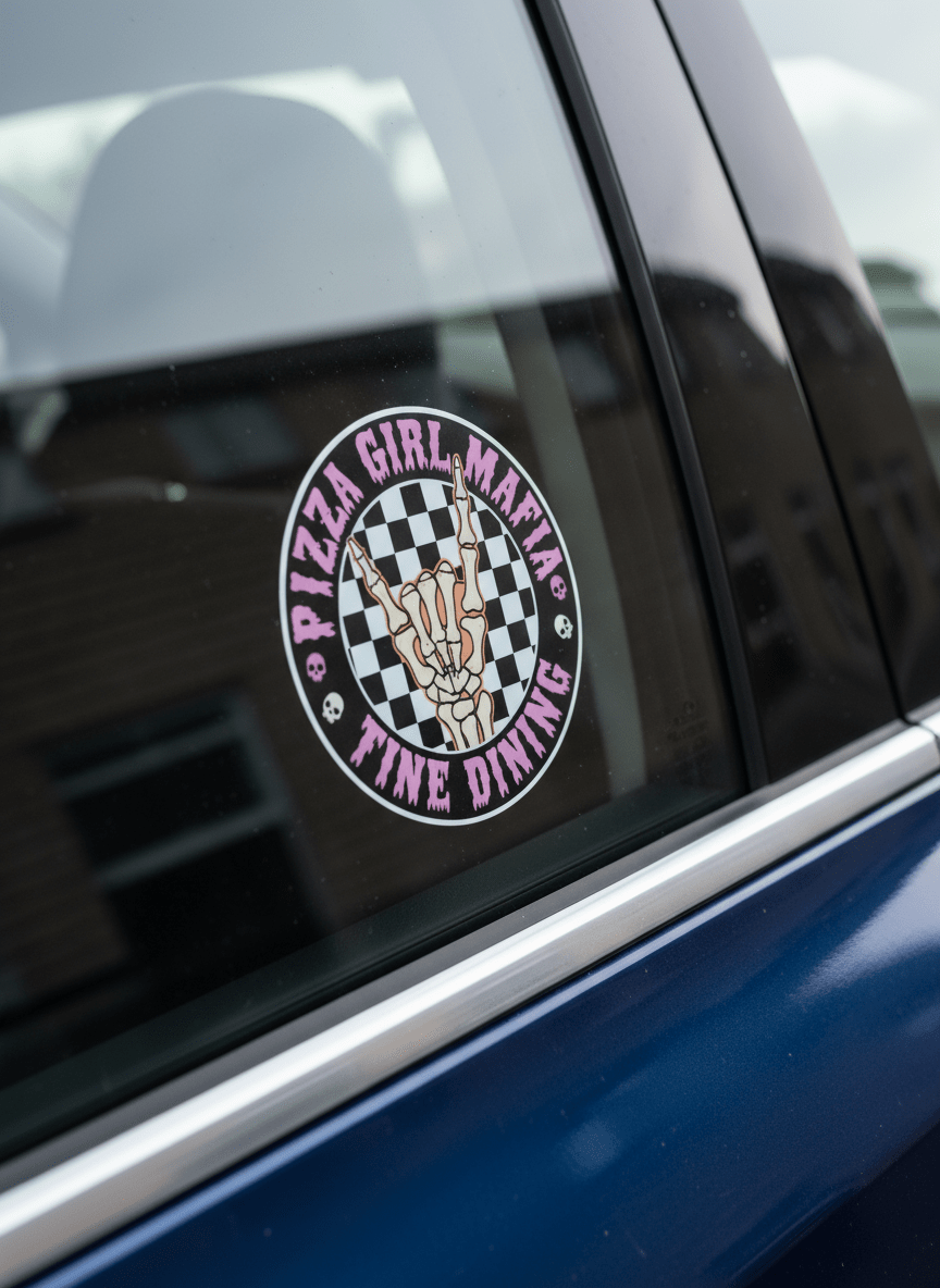 People Give Me the Creeps Sticker | Pink, White & Black Checkered 4x4 Funny Sassy Vinyl Decal for Laptop, Water Bottle, or Notebook | **2 Pack** - Hempin Mayhem