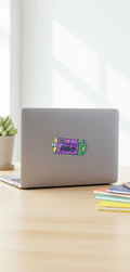 Powered by ADHD Battery Sticker: Funny Laptop Decal - Hempin Mayhem