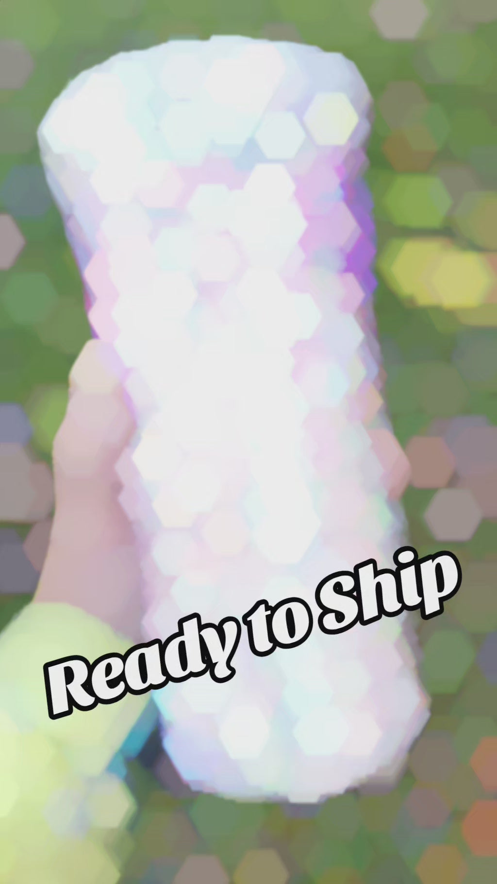 Skull Epoxy Tumbler: Pink & White Glitter 20oz Stainless Steel Cup