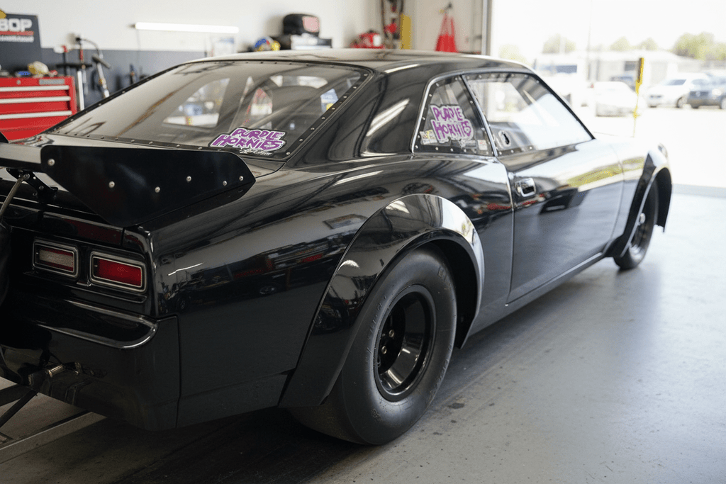 Purple Hornies Sticker: Retro Flow Tech Exhaust Decal - Hempin Mayhem