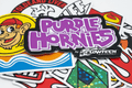 Purple Hornies Sticker: Retro Flow Tech Exhaust Decal - Hempin Mayhem