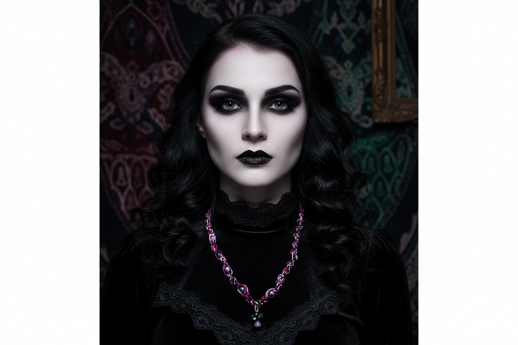 Handmade Hemp Necklace: Black Glass Mushroom Bead