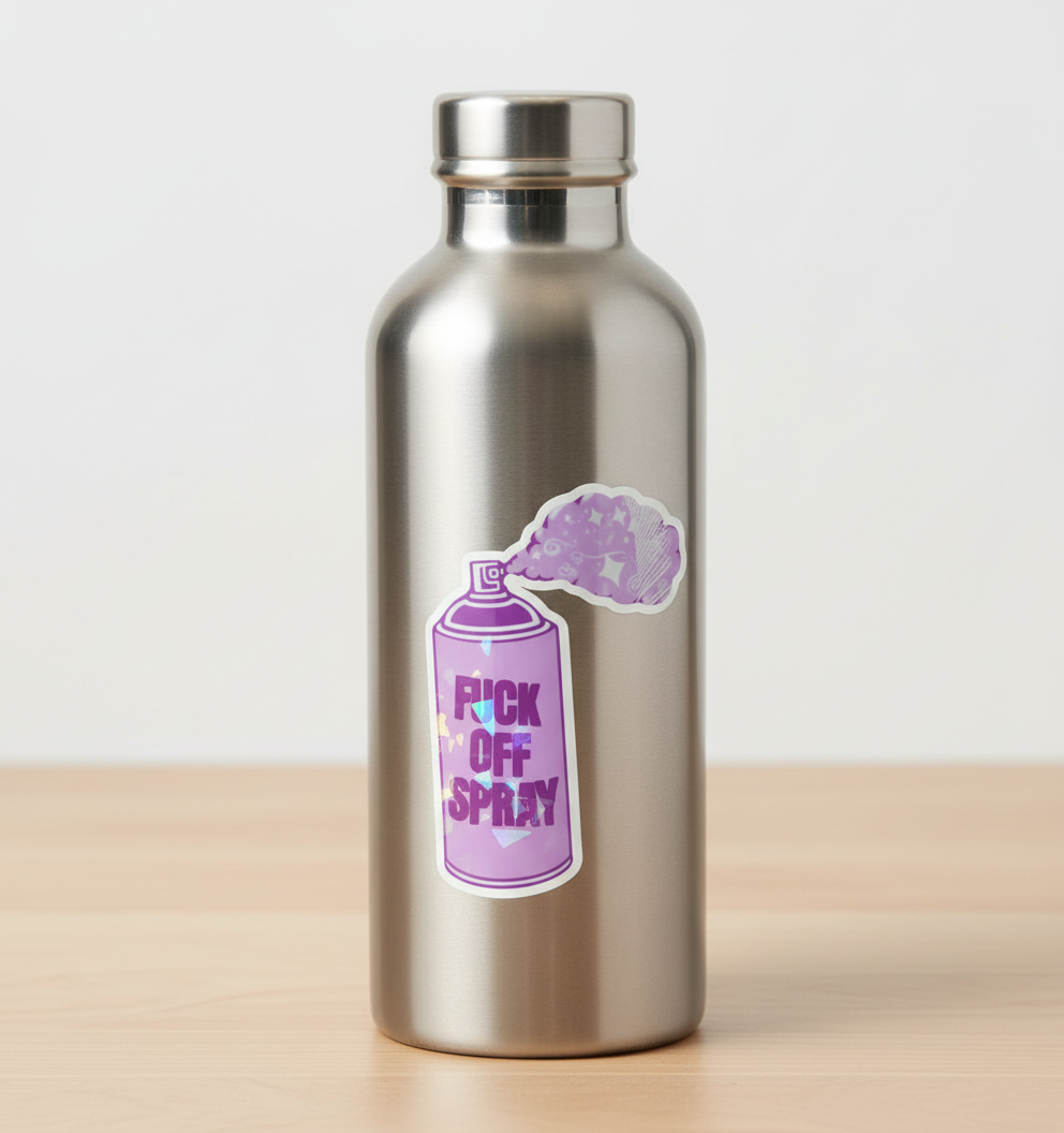 F*ck Off Spray Paint Vinyl Sticker – Pink Graffiti-Inspired Attitude Decal for Sassy Souls, Grumpy Girls & Zero-BS Vibes **2 Pack**