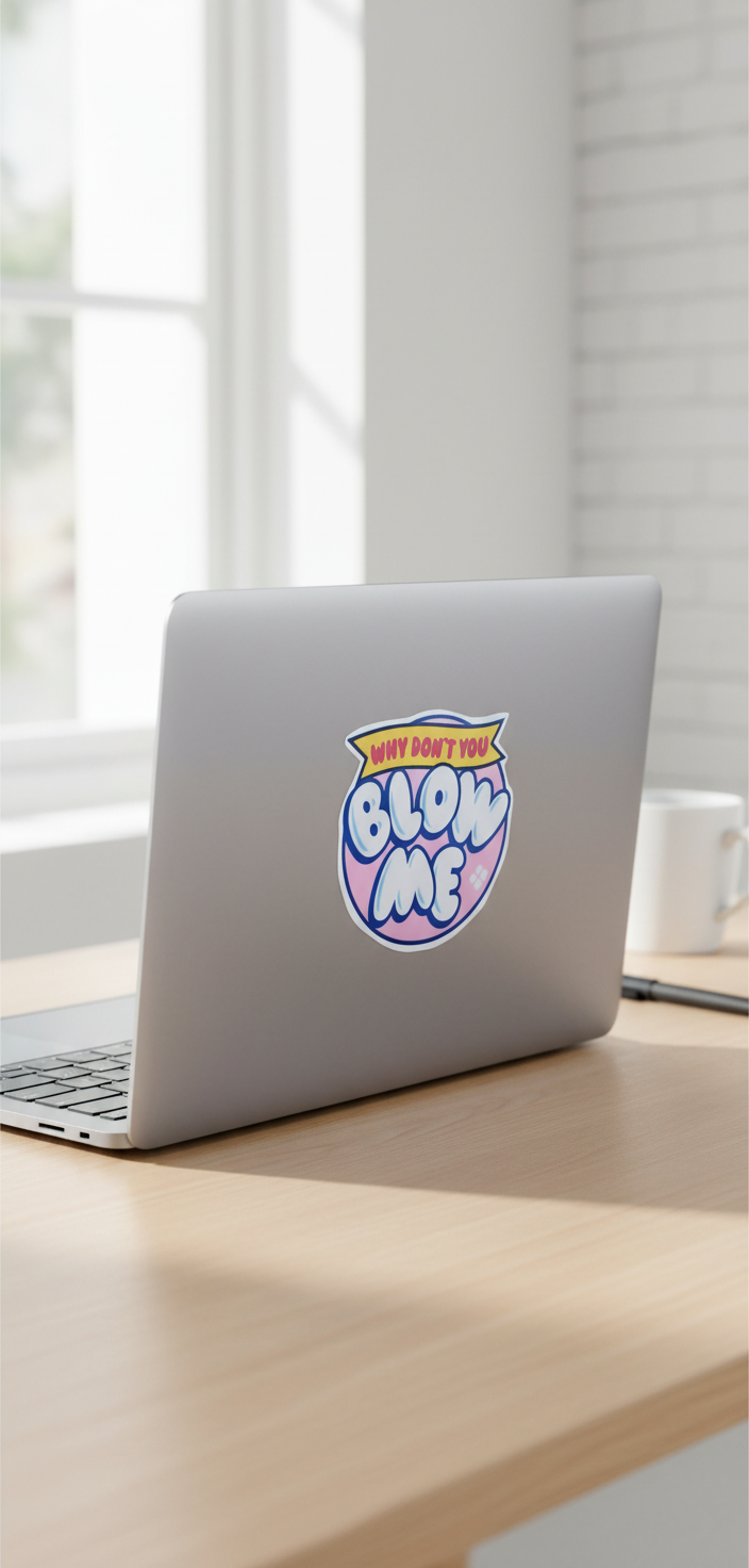 Why Dont You Blow Me – Blow Pop-Inspired Sassy Vinyl Sticker for Sweethearts with Attitude ✨️2pack✨️