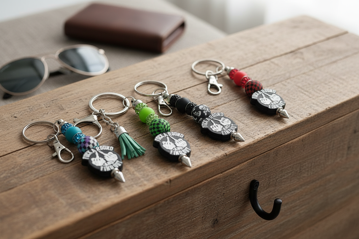 F*ck Around And Find Out Beaded Keychain