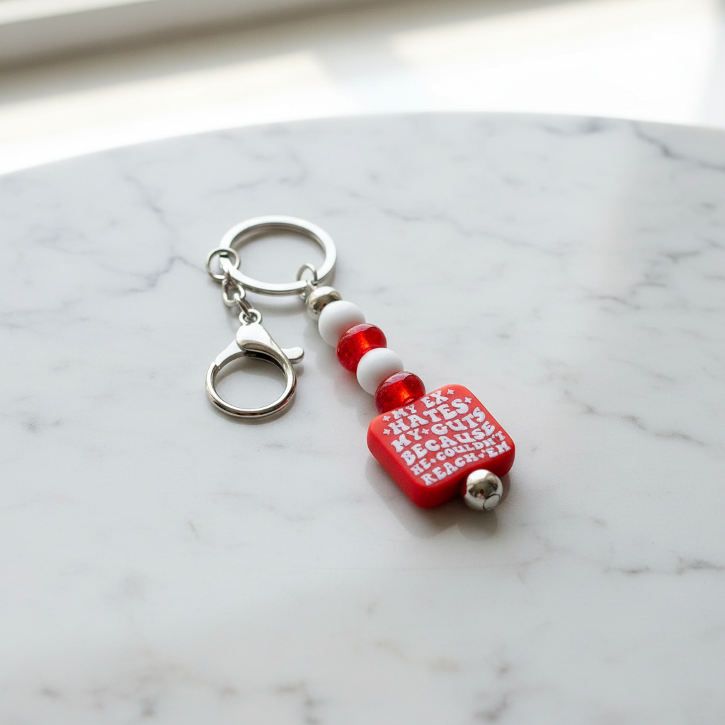 Handmade 'My Ex Hates My Guts' Keychain
