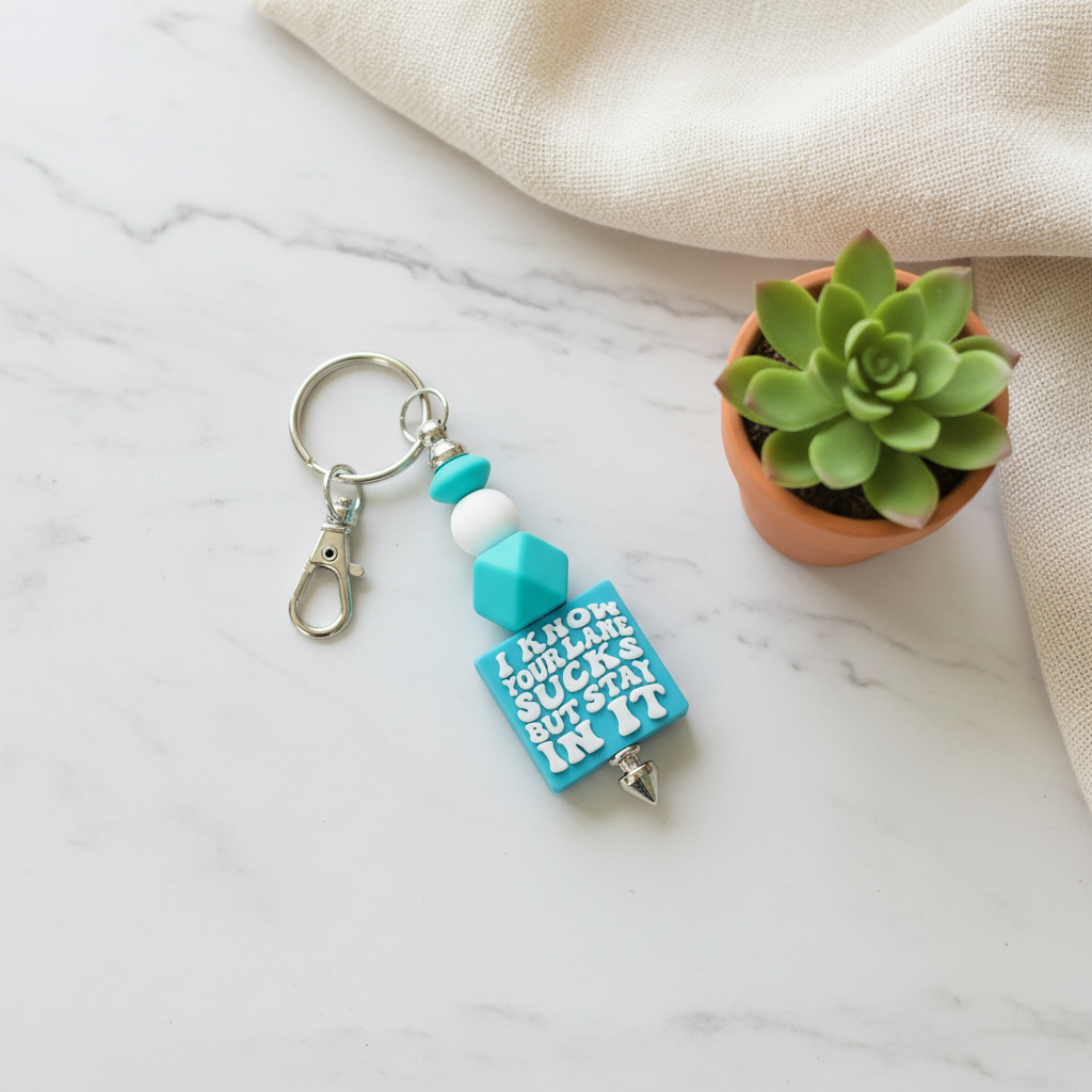 Handmade 'I Know Your Lane Sucks' Keychain