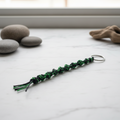 Handmade Green and Black Hemp Keychain