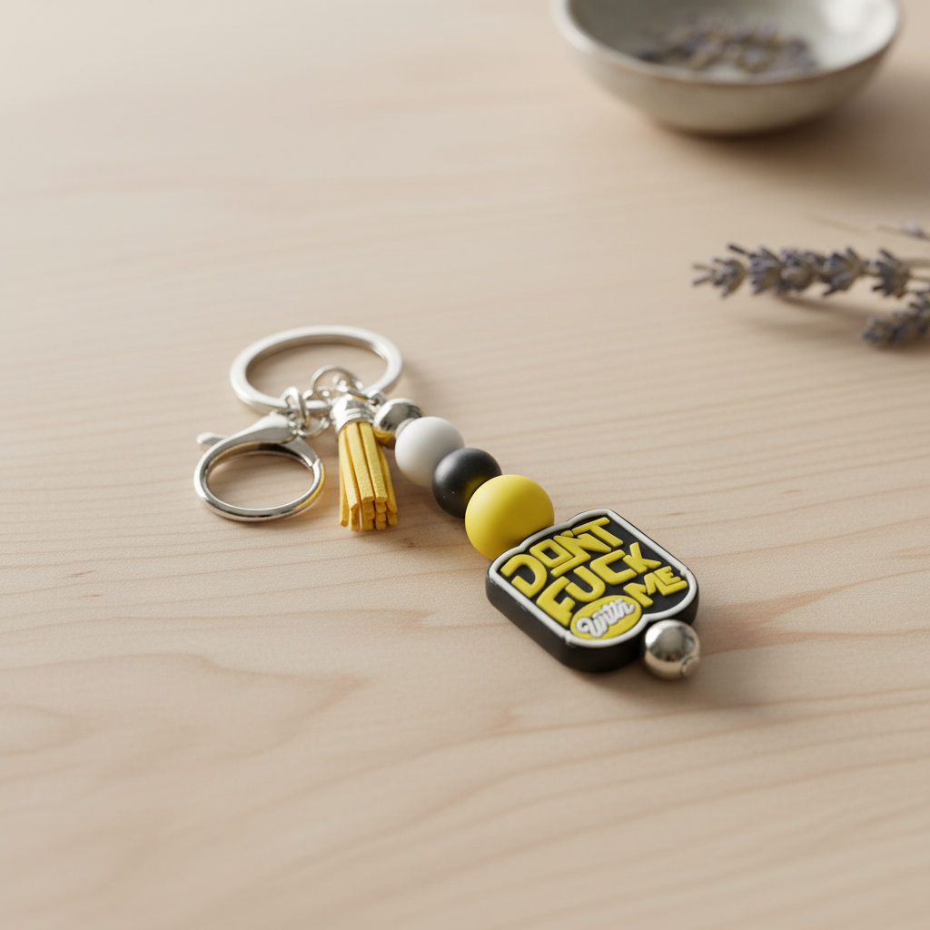 Beaded Keychain: Don't F*ck With Me