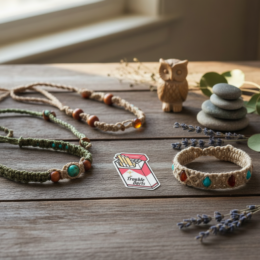 Trouble Darts Cigarette Pack Sticker | Red & White 2x2 Funny Sassy Vinyl Decal for Laptop, Water Bottle, or Toolbox