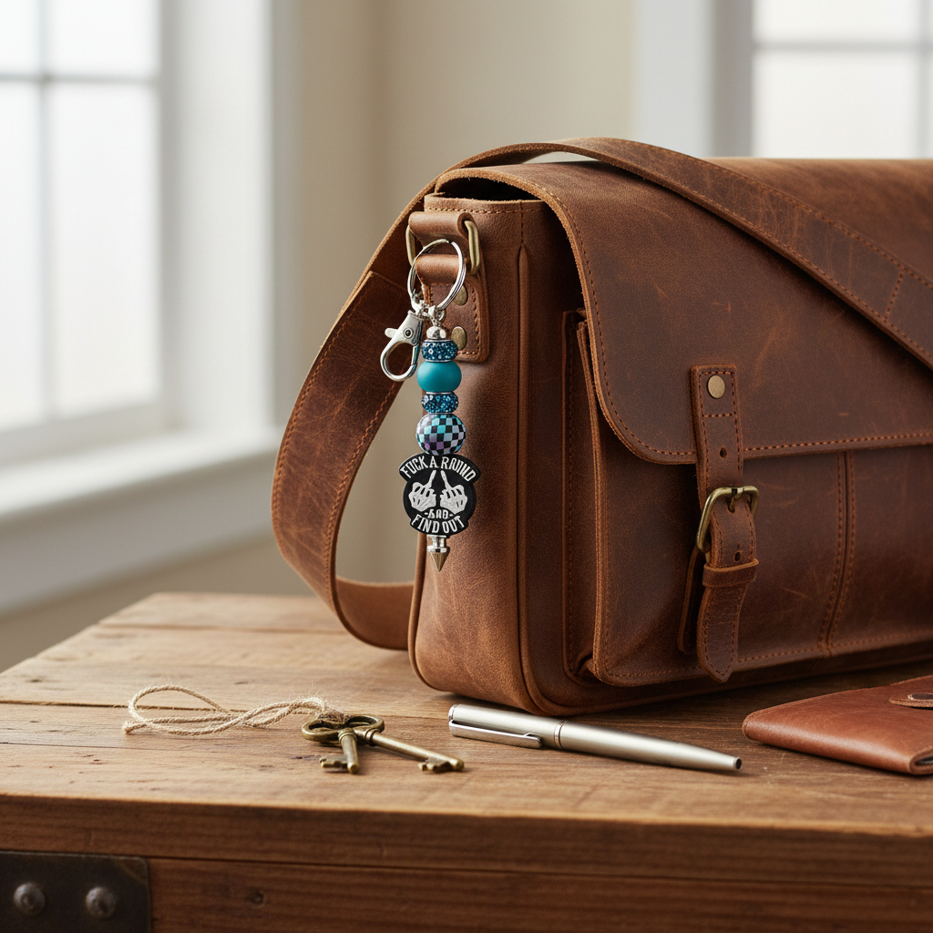 F*ck Around And Find Out Beaded Keychain