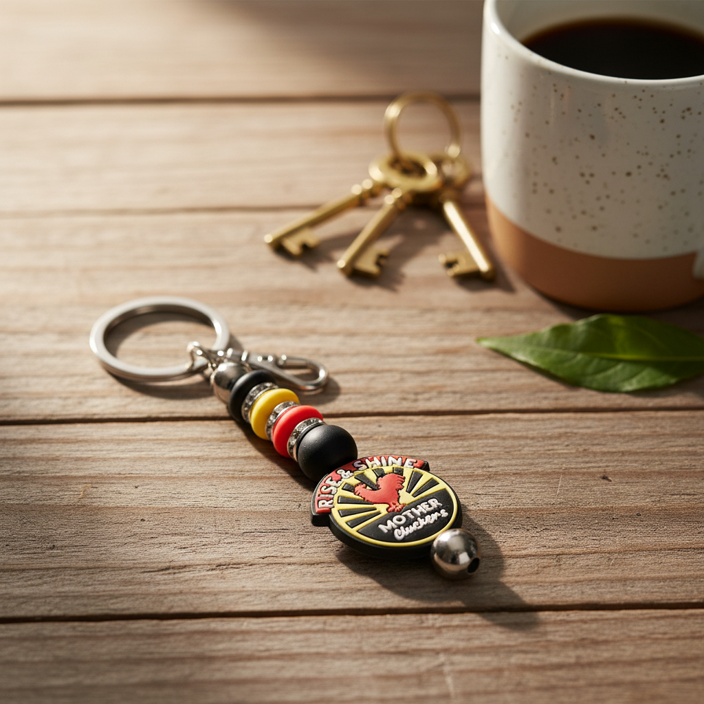 Handmade Rise and Shine Keychain