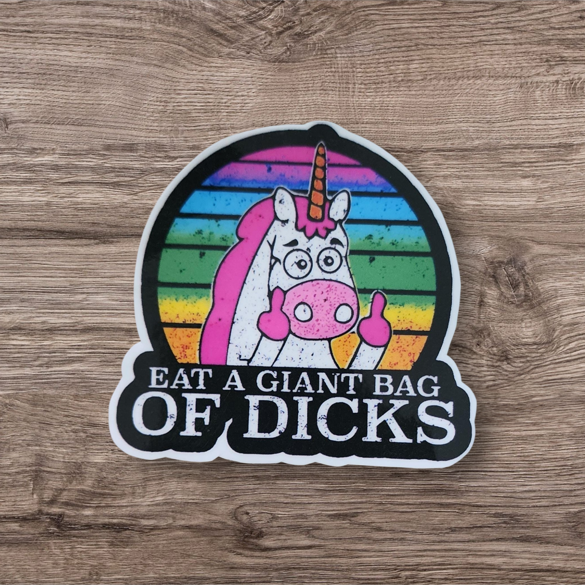 Funny Unicorn Sarcastic Sticker: Adult Humor, Waterproof Vinyl Decal