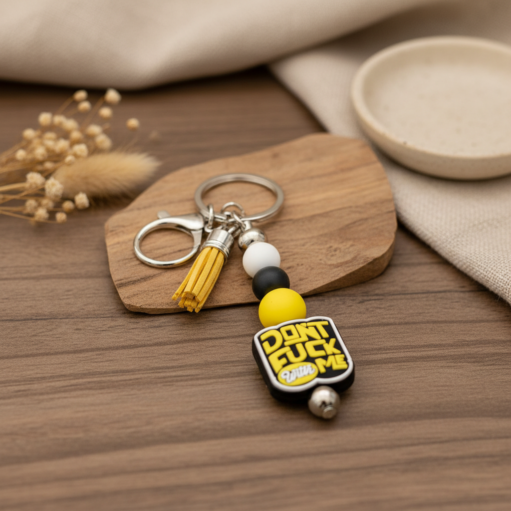 Beaded Keychain: Don't F*ck With Me
